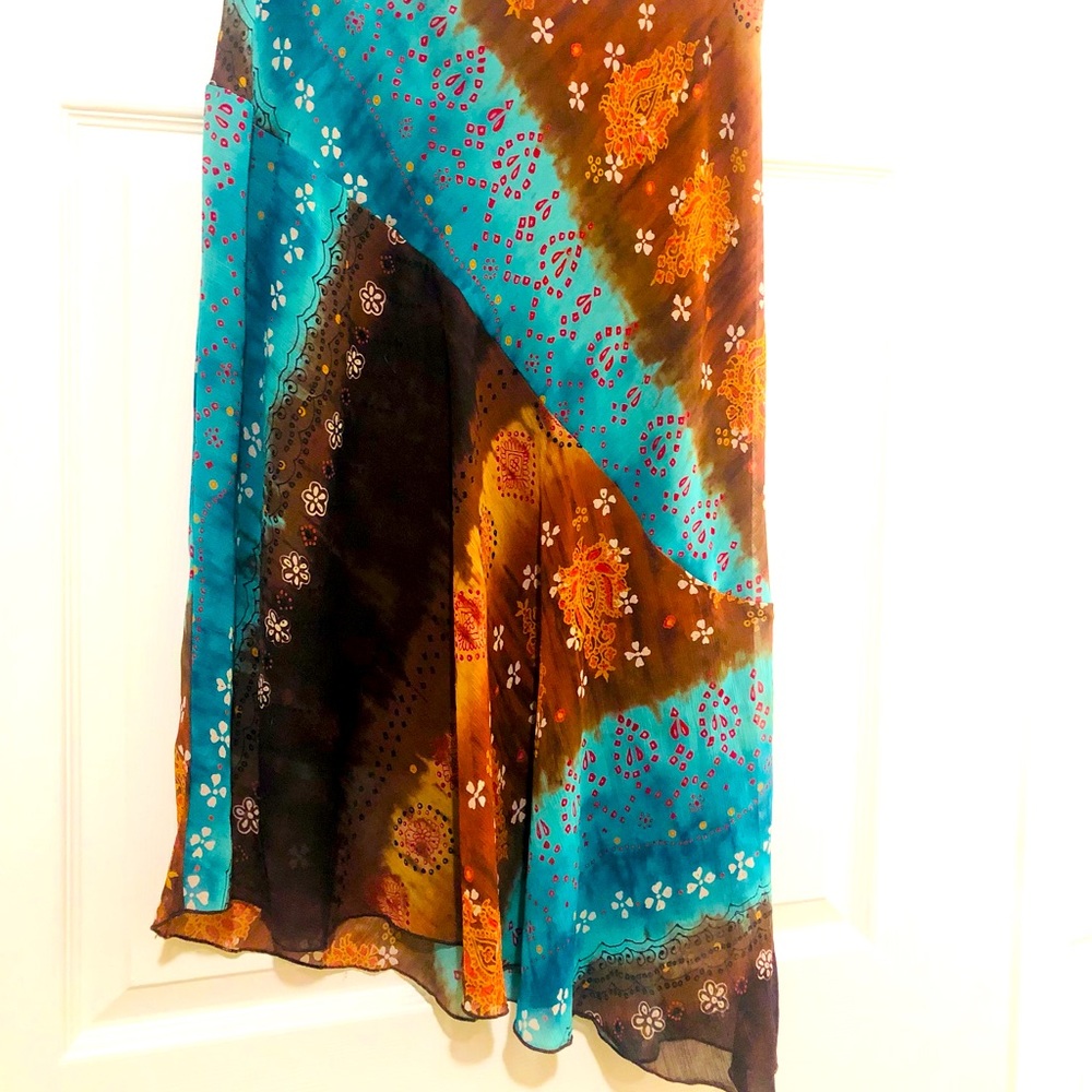 EUC Boho slip on skirt with comfy stretchy waist